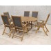 Turnbury Extending Dining Table with 6 Henley Textylene Recliners
